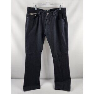 Cult of Individuality Jeans Mens 40x33 Black Rebel Straight Button Fly Denim